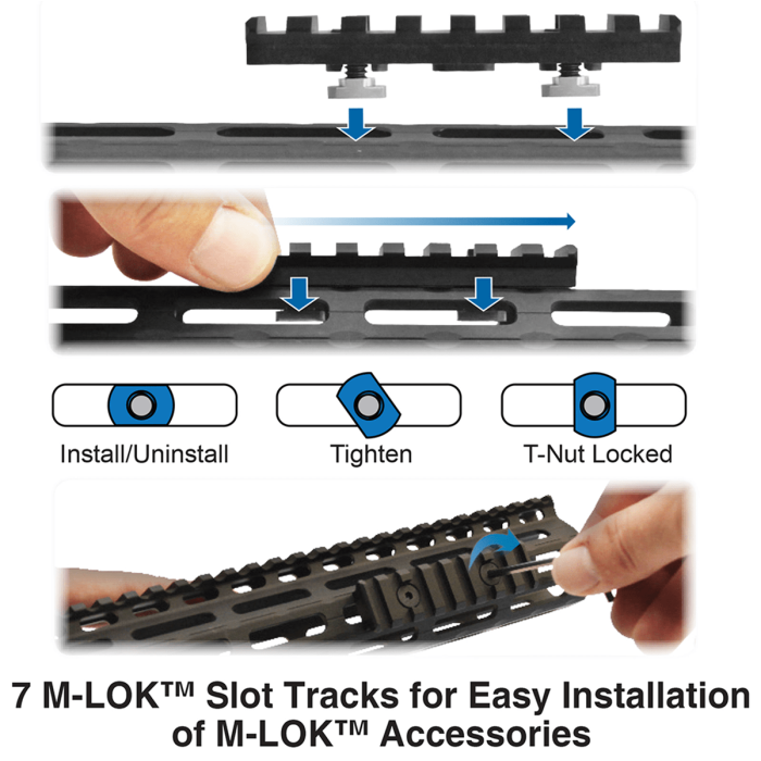 AR15 Super Slim Free Float M-LOK® Handguard, 15" | UTG PRO®