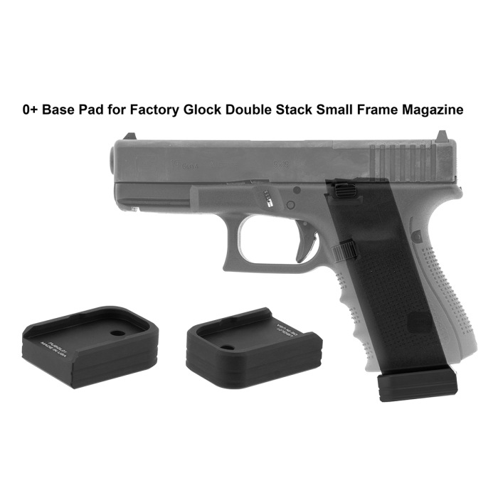 +0 Base Pad, for GLOCK® 9mm/.40 OEM Magazine, Black Aluminum | UTG PRO®