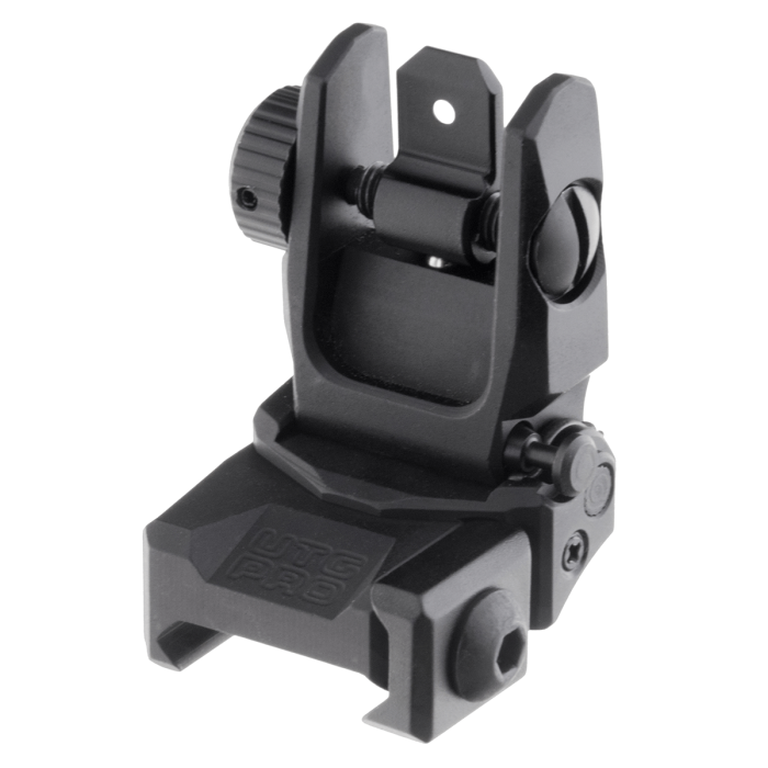 Rear Sight, Manual Flip-up, Tool-free Dual Aperture | UTG PRO®