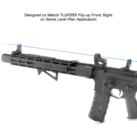 Rear Sight, Manual Flip-up, Tool-free Dual Aperture | UTG PRO®