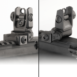 Rear Sight, Manual Flip-up, Tool-free Dual Aperture | UTG PRO®