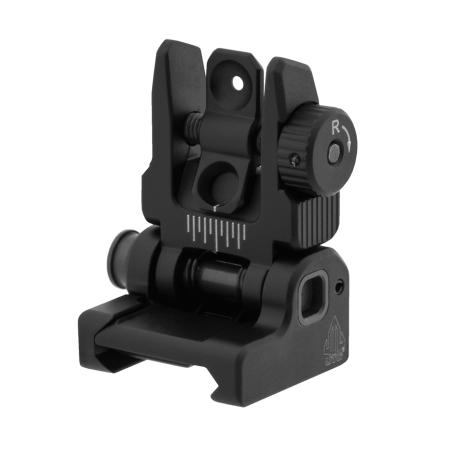 ACCU-SYNC® Rear Sight, Spring Loaded Flip-up, Tool-free Dual Aperture | UTG®