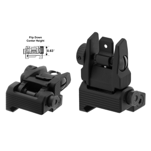 ACCU-SYNC® Rear Sight, Spring Loaded Flip-up, Tool-free Dual Aperture | UTG®