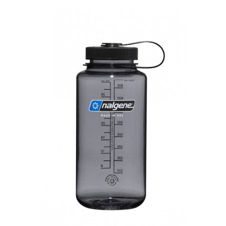 Wide Mouth 1 L Water Bottle | Gray/Black | Nalgene