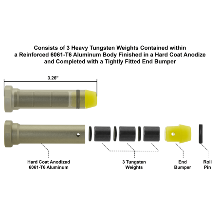 Carbine-length Recoil Buffer, H3 | UTG®