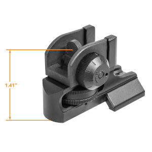 Super Slim Fixed Rear Sight, A2 Dual Aperture with 6/3 Drum | UTG® UTG® & UTG PRO® - 1