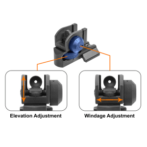 Super Slim Fixed Rear Sight, A2 Dual Aperture with 6/3 Drum | UTG®