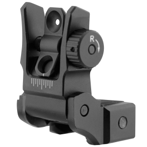 Super Slim Rear Sight, Manual Flip-up, Tool-free Dual Aperture | UTG® UTG® & UTG PRO® - 1