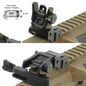 Super Slim Rear Sight, Manual Flip-up, Tool-free Dual Aperture | UTG®