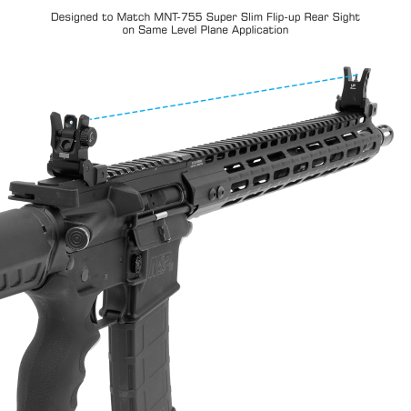 Super Slim Rear Sight, Manual Flip-up, Tool-free Dual Aperture | UTG®