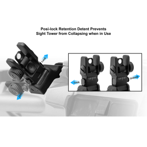 ACCU-SYNC® 45 Degree, Dual Aperture Rear Sight, Manual Flip-up | UTG®