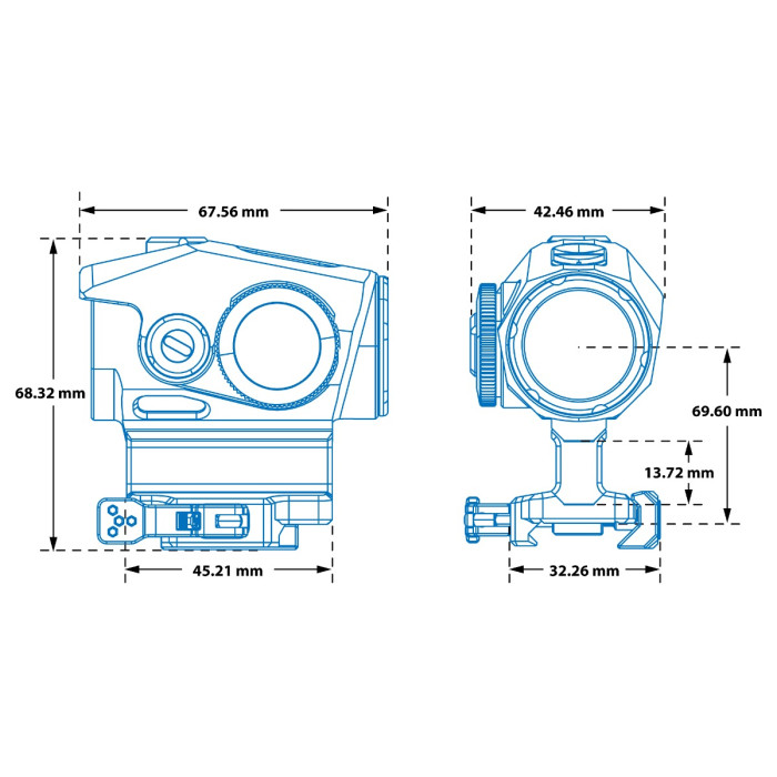 ACCU-SYNC® 2521R Dot Sight, Red 3.0 MOA Single Dot, for Mini ACOG® | UTG®