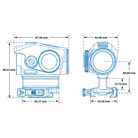 ACCU-SYNC® 2521R Dot Sight, Red 3.0 MOA Single Dot, for Mini ACOG® | UTG®