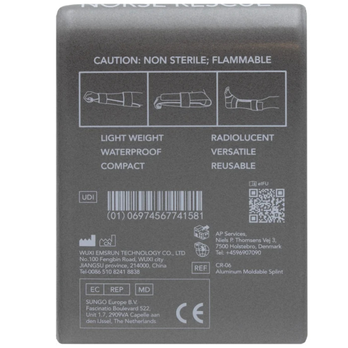 Splint Flat Folded (Charcoal, 36") | Norse Rescue Norse Rescue - 2