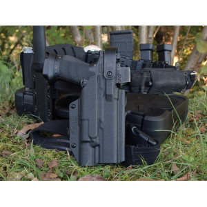 PDP / PPQ Q5 / Q4 holster (LH, BLK, Mid ride+Leg strap) | LVL 2 | Surefire X300U-A/B | BGs