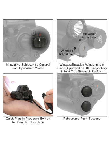 Sub-compact Light/Red Laser Combo, 120 Lumen | UTG® UTG® & UTG PRO® - 7
