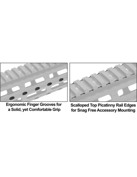 AR15 Super Slim M-LOK Carbine Length Drop-in Rail | UTG Pro UTG® & UTG PRO® - 5