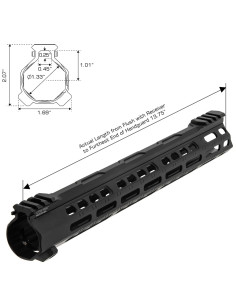 Forerunner M-LOK Free Float Handguard, 356 mm-Black | UTG Pro UTG® & UTG PRO® - 2 2