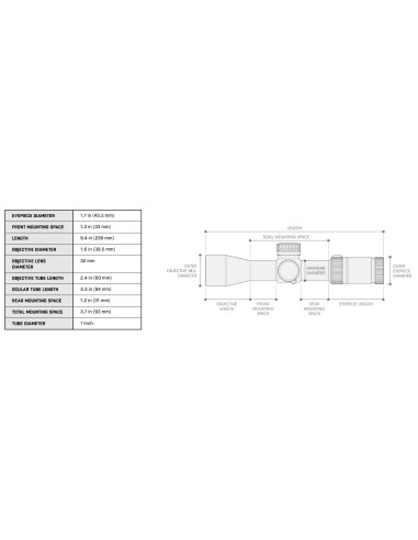 2-7x32 Handgun Scope-Black-Yes-7mm/100m - 1/4MOA-PDC | UTG® UTG® & UTG PRO® - 7