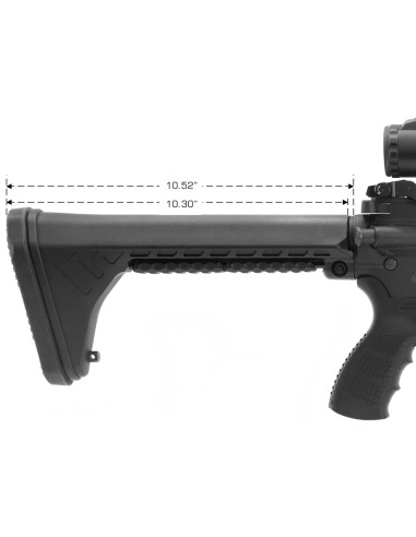 AR15 Ops Ready S5 Fixed Stock-Black | UTG Pro UTG® & UTG PRO® - 4