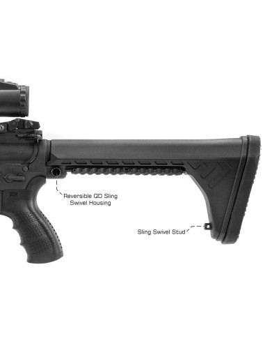 AR15 Ops Ready S5 Fixed Stock-Black | UTG Pro UTG® & UTG PRO® - 8