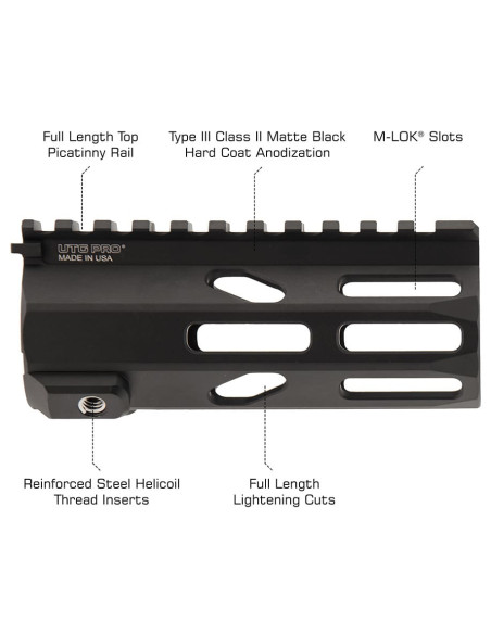Arwen M-LOK Free Float Handguard, 127 mm-Black | UTG Pro UTG® & UTG PRO® - 8