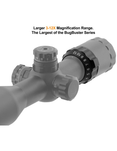 BugBuster Scope, 3-12X32 1 AO, Mil-dot, QD Rings | UTG UTG & UTG Pro - 4