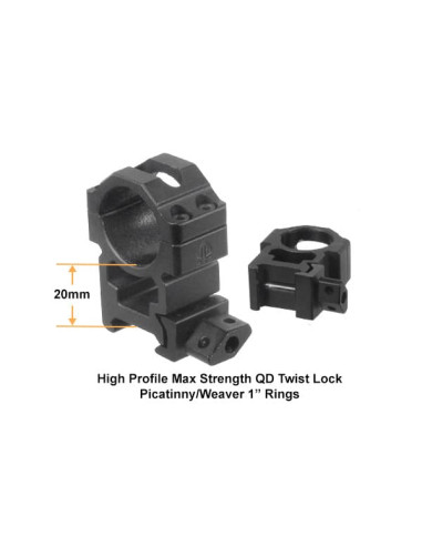 Hunter Scope, 3-9X40 1" AO, 36-color Mil-dot, QD Rings | UTG UTG & UTG Pro - 3