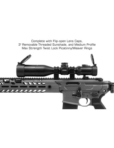 Compact Scope, 3-12X44 30mm AO, IE, Glass UMOA Reticle | UTG UTG & UTG Pro - 8