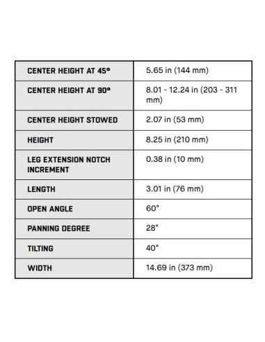 GOLIATH Bipod, 8"-12", Picatinny | UTG UTG & UTG Pro - 12