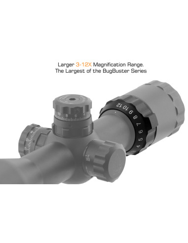 BugBuster Scope, 3-12X32 1 AO, Mil-dot, Dovetail Rings | UTG UTG & UTG Pro - 8