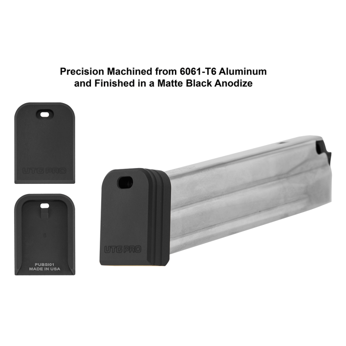 +0 Base Pad, for SA XDm, Black Aluminum | UTG PRO® UTG® & UTG PRO® - 6