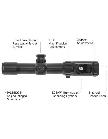 UTG® 1-8X28 30mm MRC Scope, IE®, BG4 Reticle, with ACCU-SYNC® UTG & UTG Pro - 3