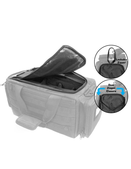 UTG® All-in-1 Range Bag, 21"x9"x8", Black UTG & UTG Pro - 7