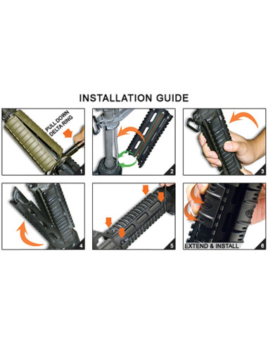 UTG PRO® AR15 Drop-in Quad Rail Handguard, Carbine-length UTG & UTG Pro - 6