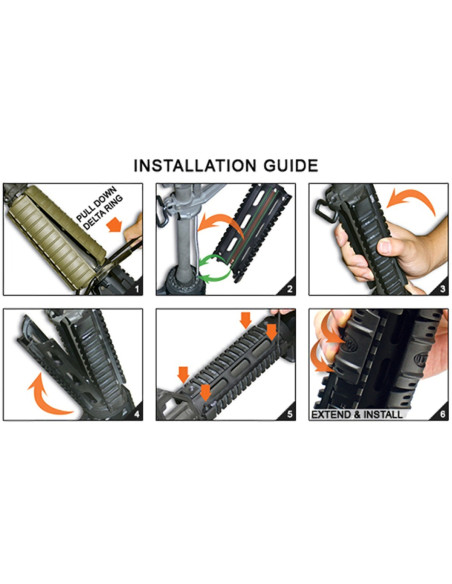 UTG PRO® AR15 Drop-in Quad Rail Handguard, Carbine-length UTG & UTG Pro - 6