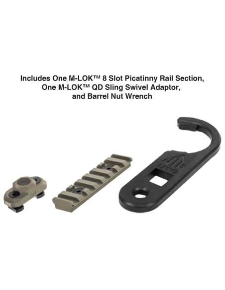 UTG PRO® AR15 Super Slim Free Float M-LOK® Handguard, 15", FDE CERAKOTE® UTG & UTG Pro - 6