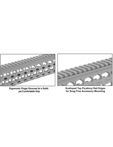 UTG PRO® Super Slim Free Float Keymod Handguard, for RUGER® RPR, 15" UTG & UTG Pro - 5