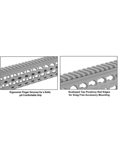 UTG PRO® Super Slim Free Float Keymod Handguard, for RUGER® RPR, 15" UTG & UTG Pro - 5