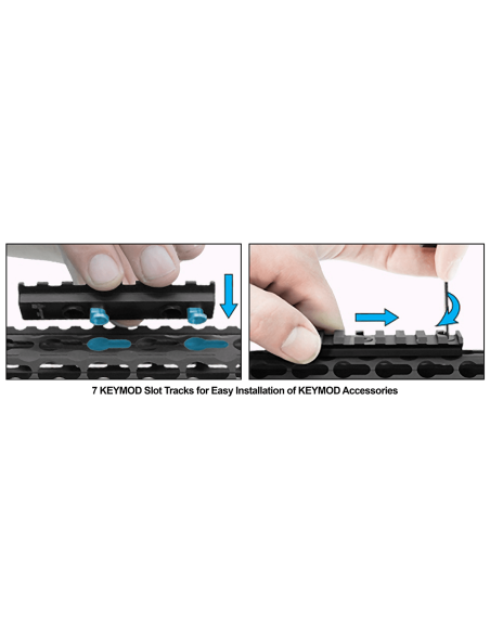 UTG PRO® Super Slim Free Float Keymod Handguard, for RUGER® RPR, 15" UTG & UTG Pro - 6