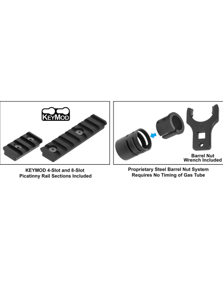 UTG PRO® Super Slim Free Float Keymod Handguard, for RUGER® RPR, 15" UTG & UTG Pro - 7
