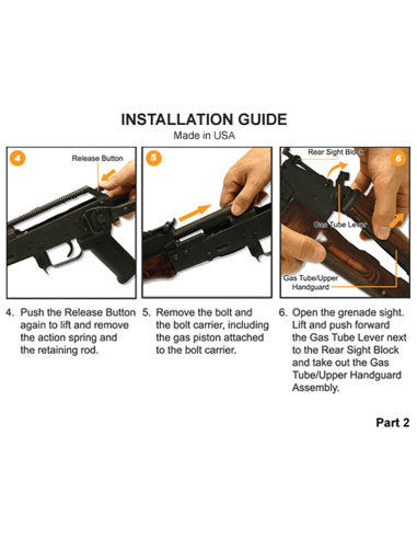 UTG PRO® AK Quad Rail Handguard, for Yugo M70 UTG & UTG Pro - 5