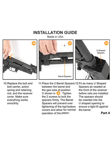 UTG PRO® AK Quad Rail Handguard, for Yugo M70 UTG & UTG Pro - 7