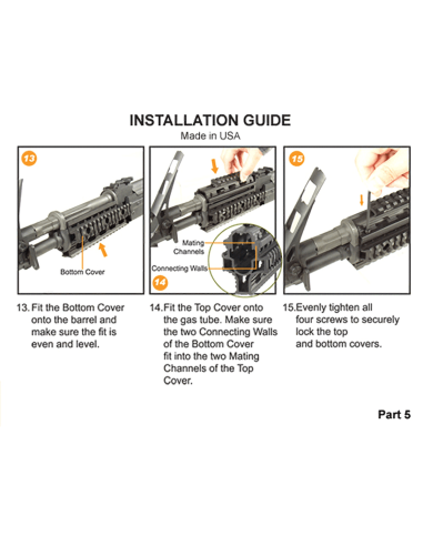 UTG PRO® AK Quad Rail Handguard, for Yugo M70 UTG & UTG Pro - 8