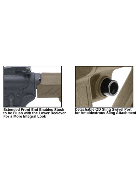 UTG PRO® AR15 Ops Ready S2 Mil-spec Stock Kit, FDE UTG & UTG Pro - 6