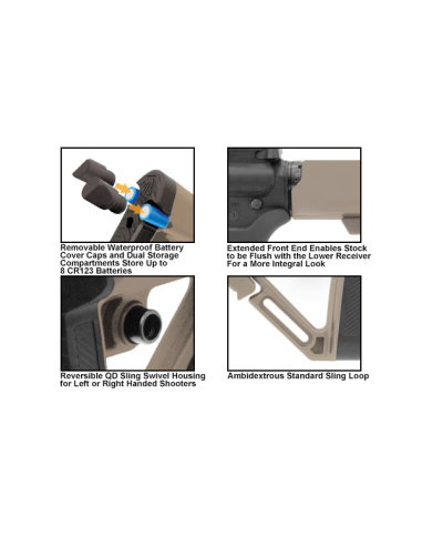 UTG PRO® AR15 Ops Ready S1 Mil-spec Stock Kit, FDE UTG & UTG Pro - 3