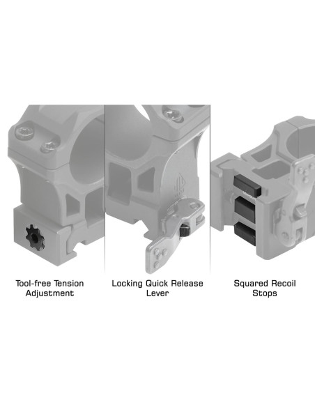 UTG® ACCU-SYNC® 1" QR Picatinny Scope Rings UTG & UTG Pro - 3