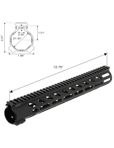 UTG PRO® Arwen Free Float M-LOK® Handguard,14" UTG & UTG Pro - 1 2