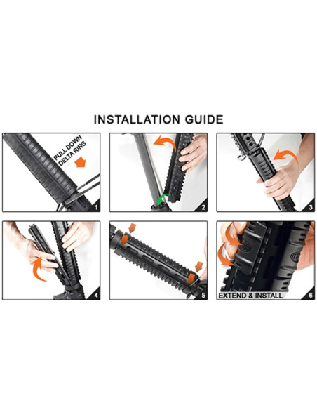 UTG PRO® AR15 Drop-in Quad Rail Handguard, Mid-length UTG & UTG Pro - 5