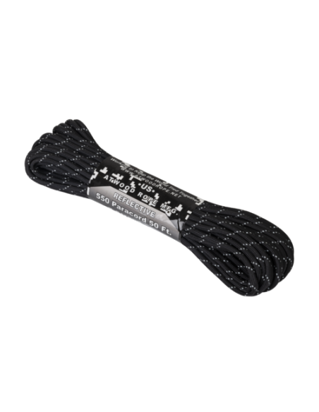 550 Paracord Reflective - Black | Atwood Rope MFG Helikon-Tex - 1